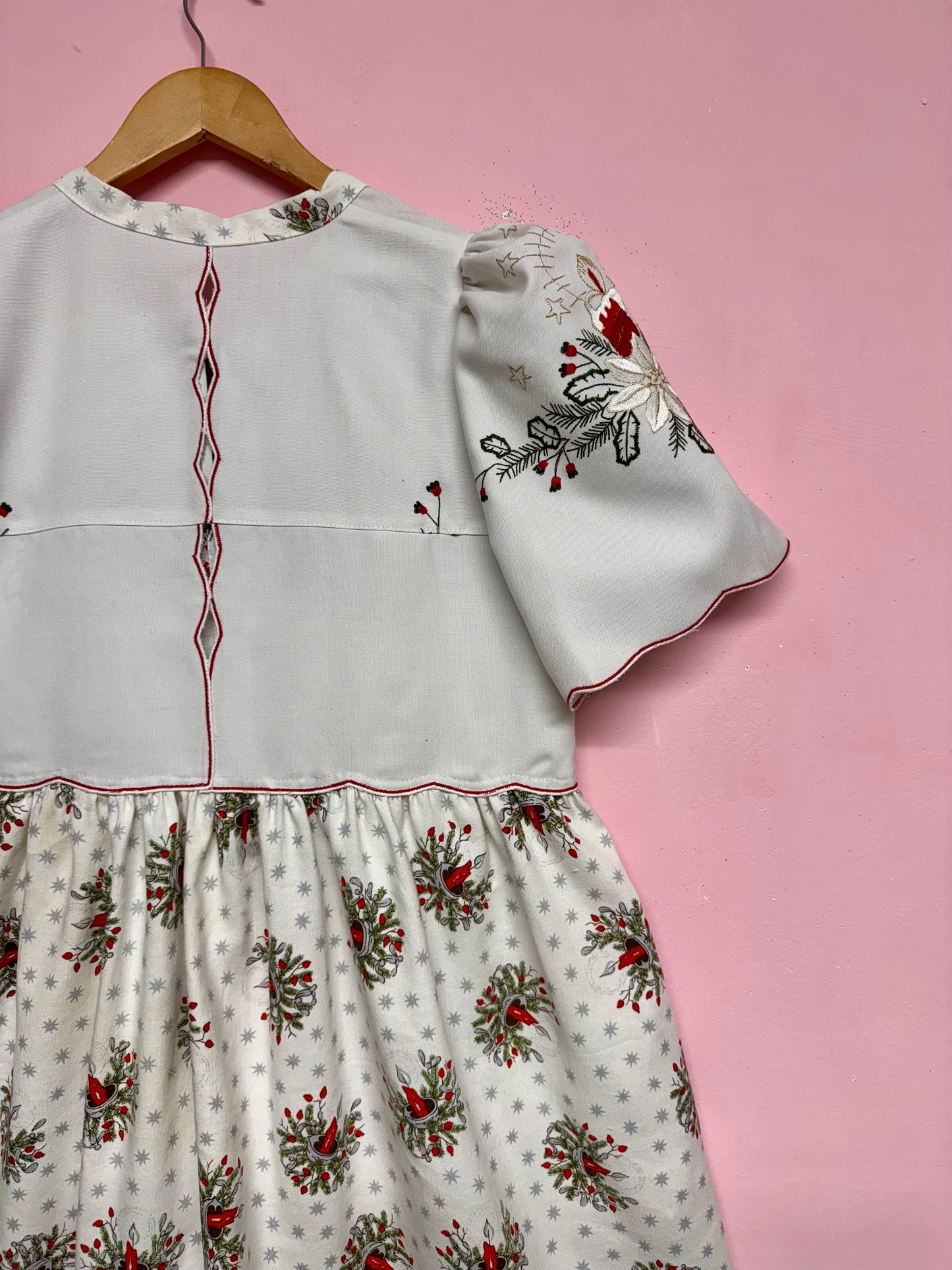 Christmas embroidery dress