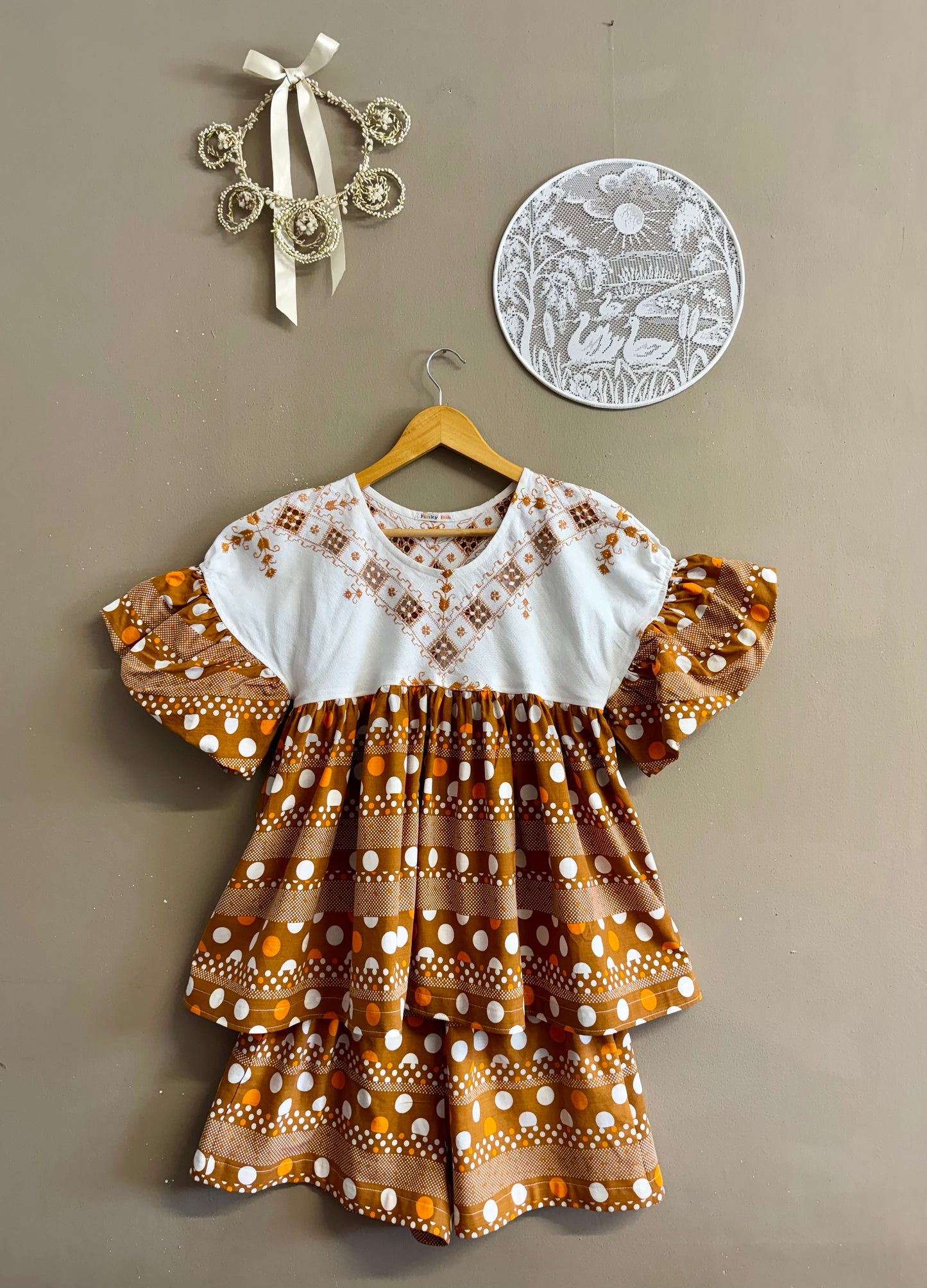 Brown dotty dress