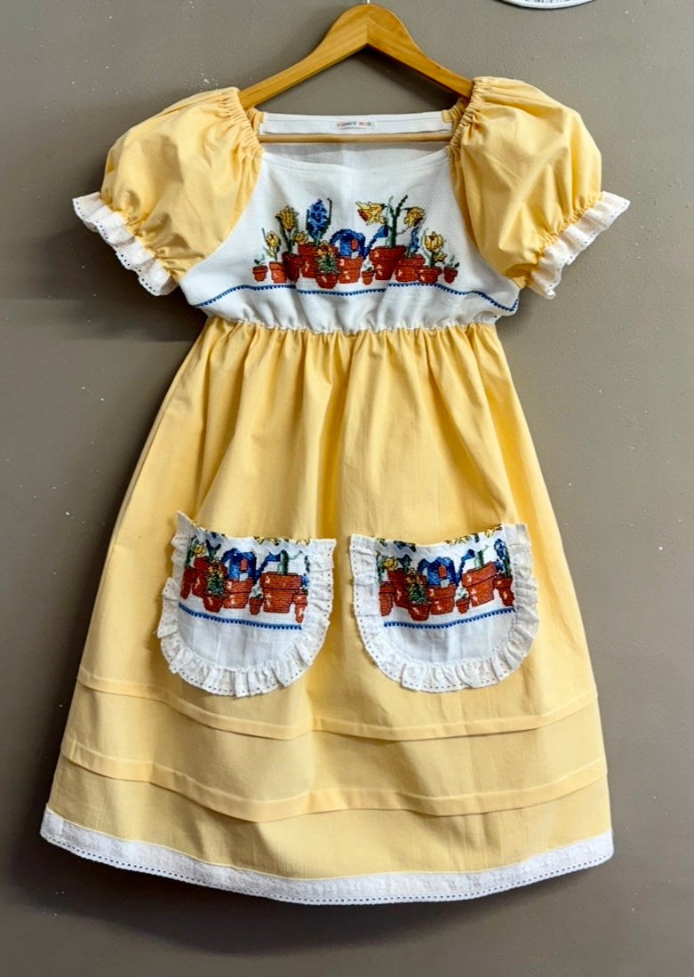 Yellow cotton dress