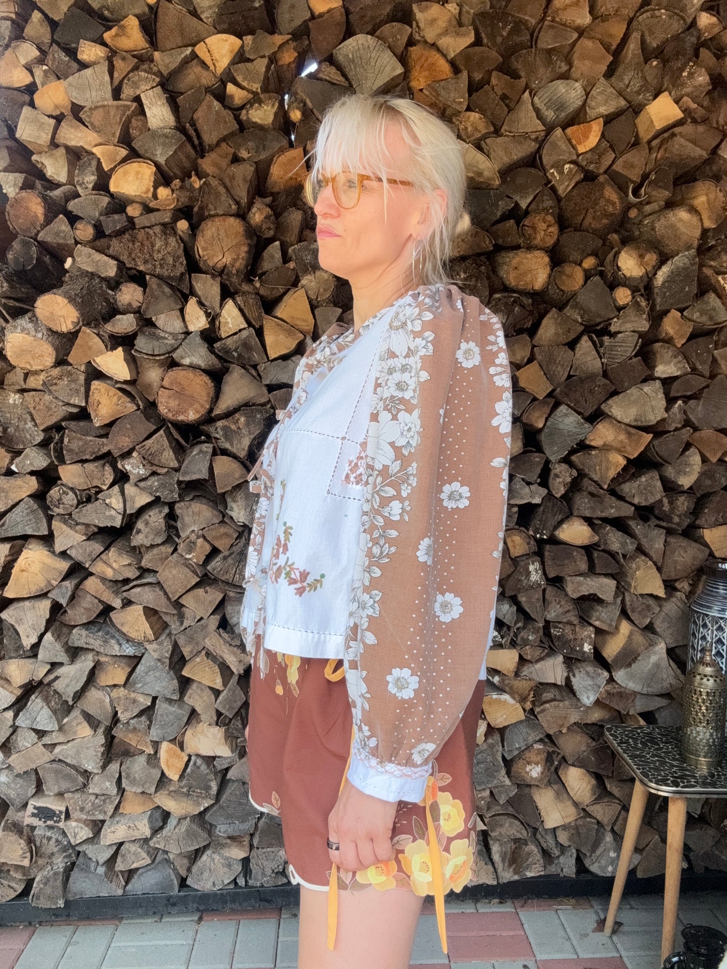 Brown cotton blouse