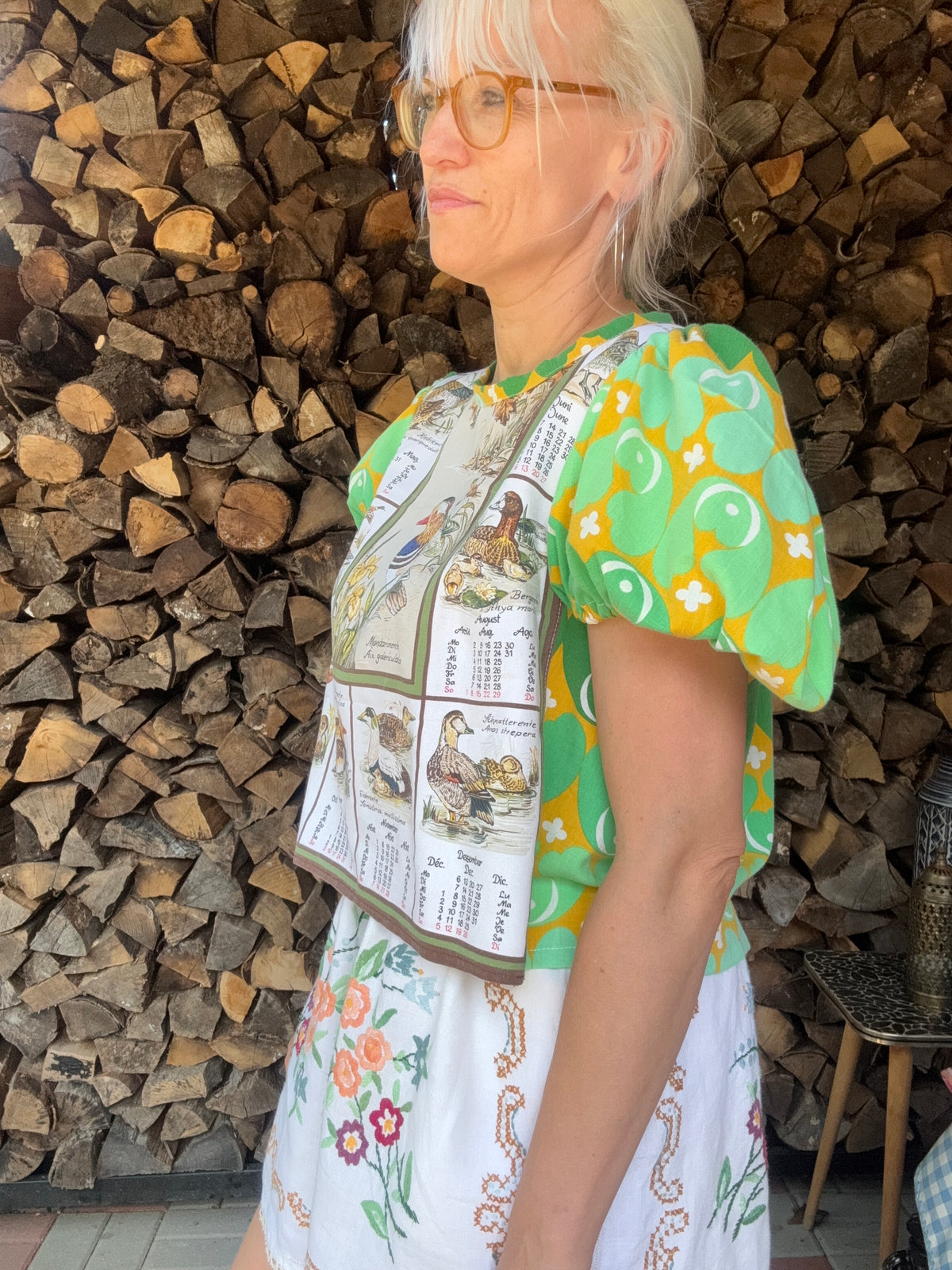 Blouse with ducks