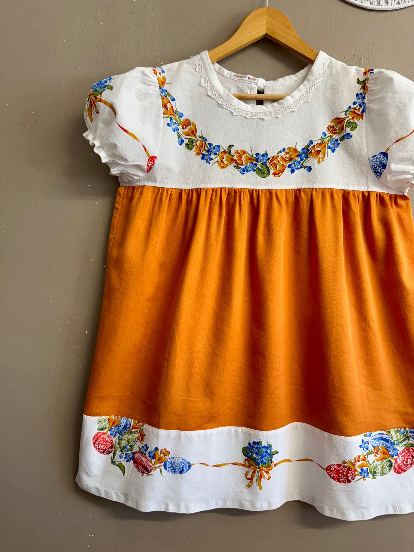 Orange short dress