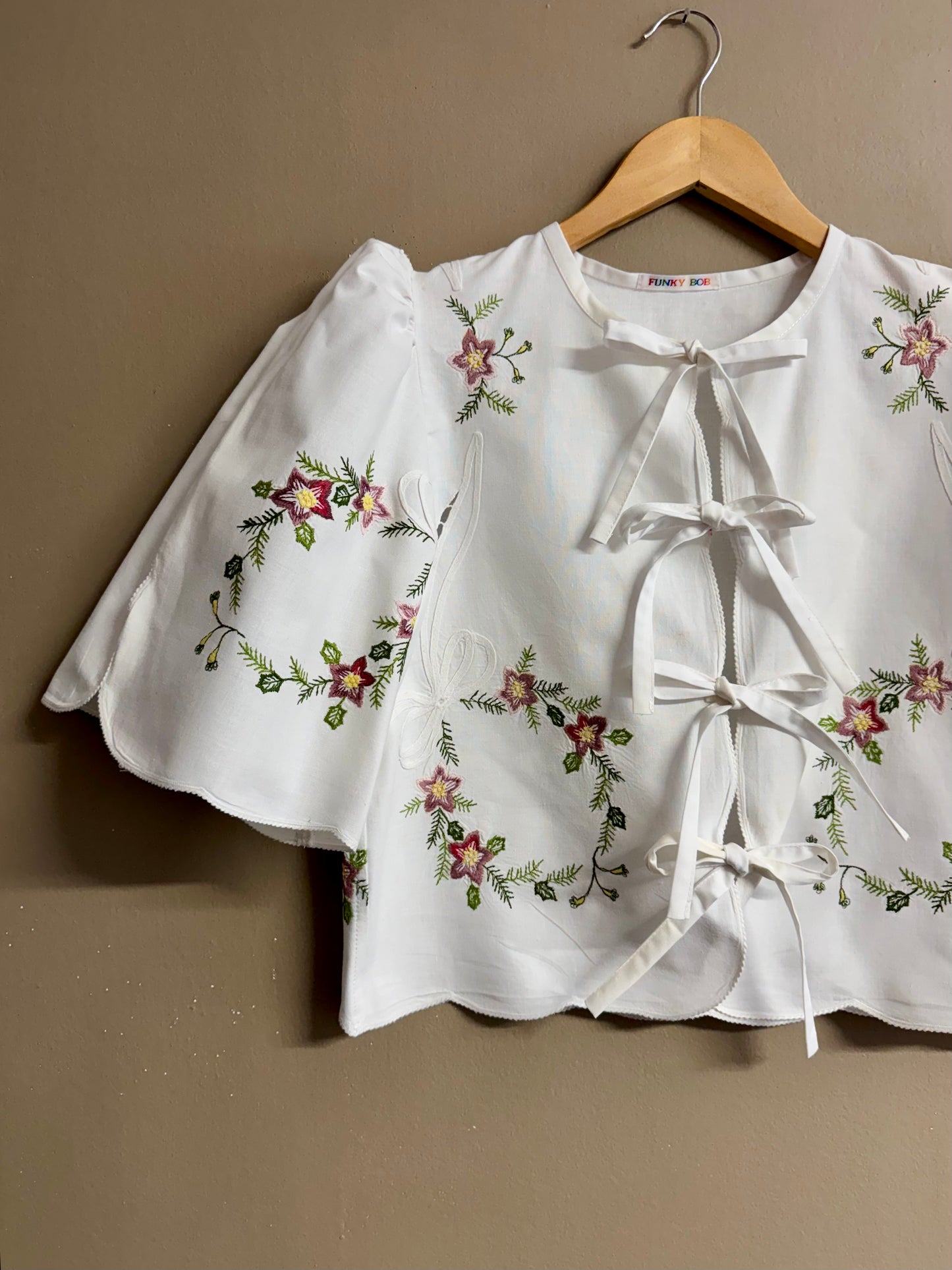 Christmas white blouse