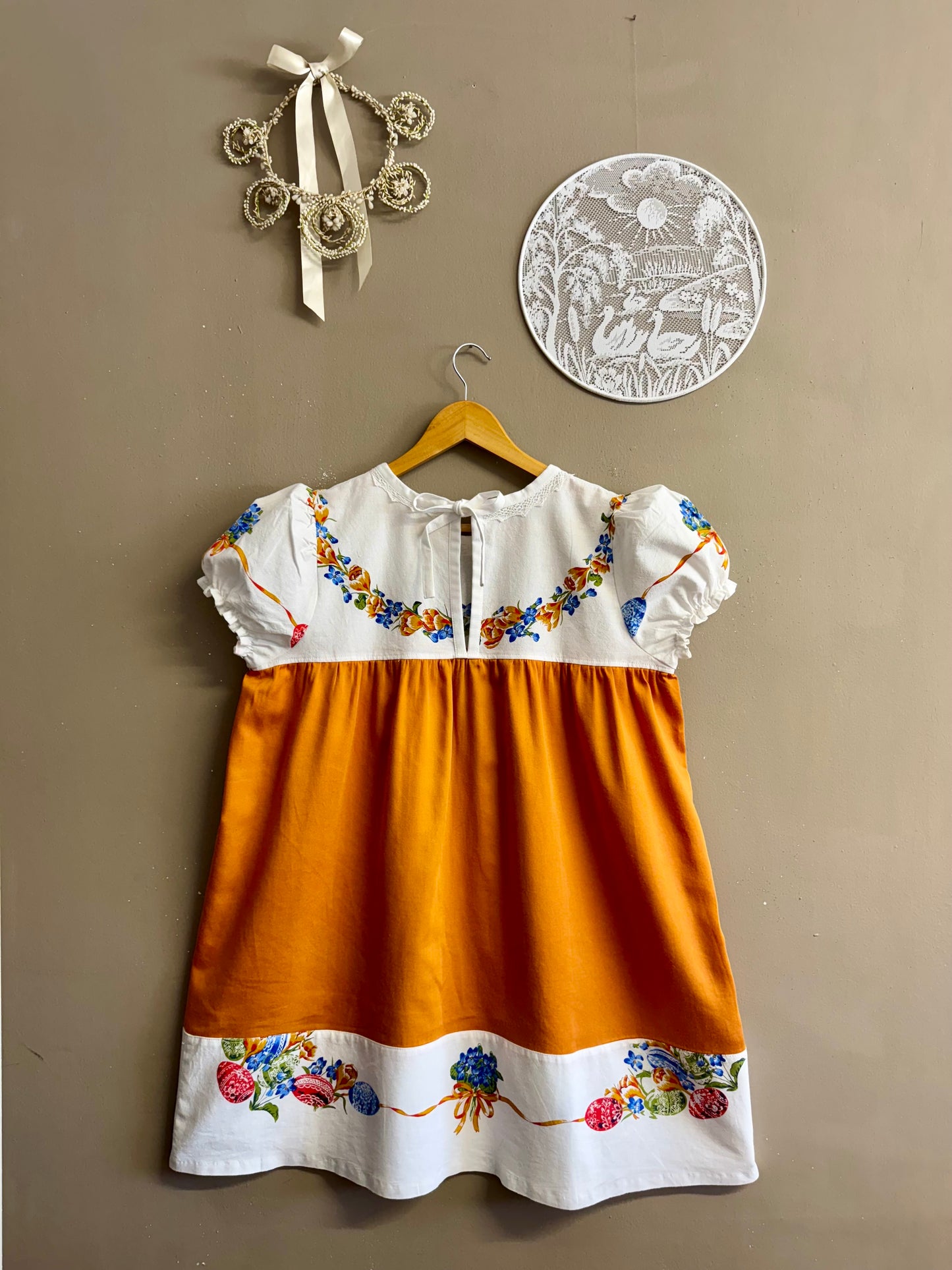 Orange short dress