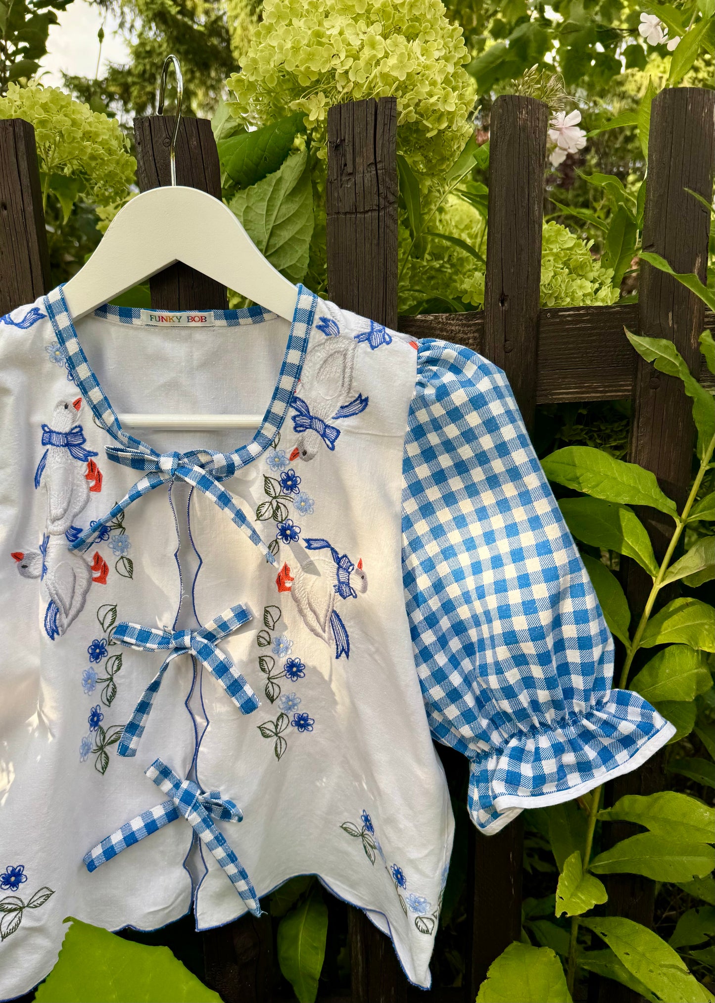 Blouse with ducks
