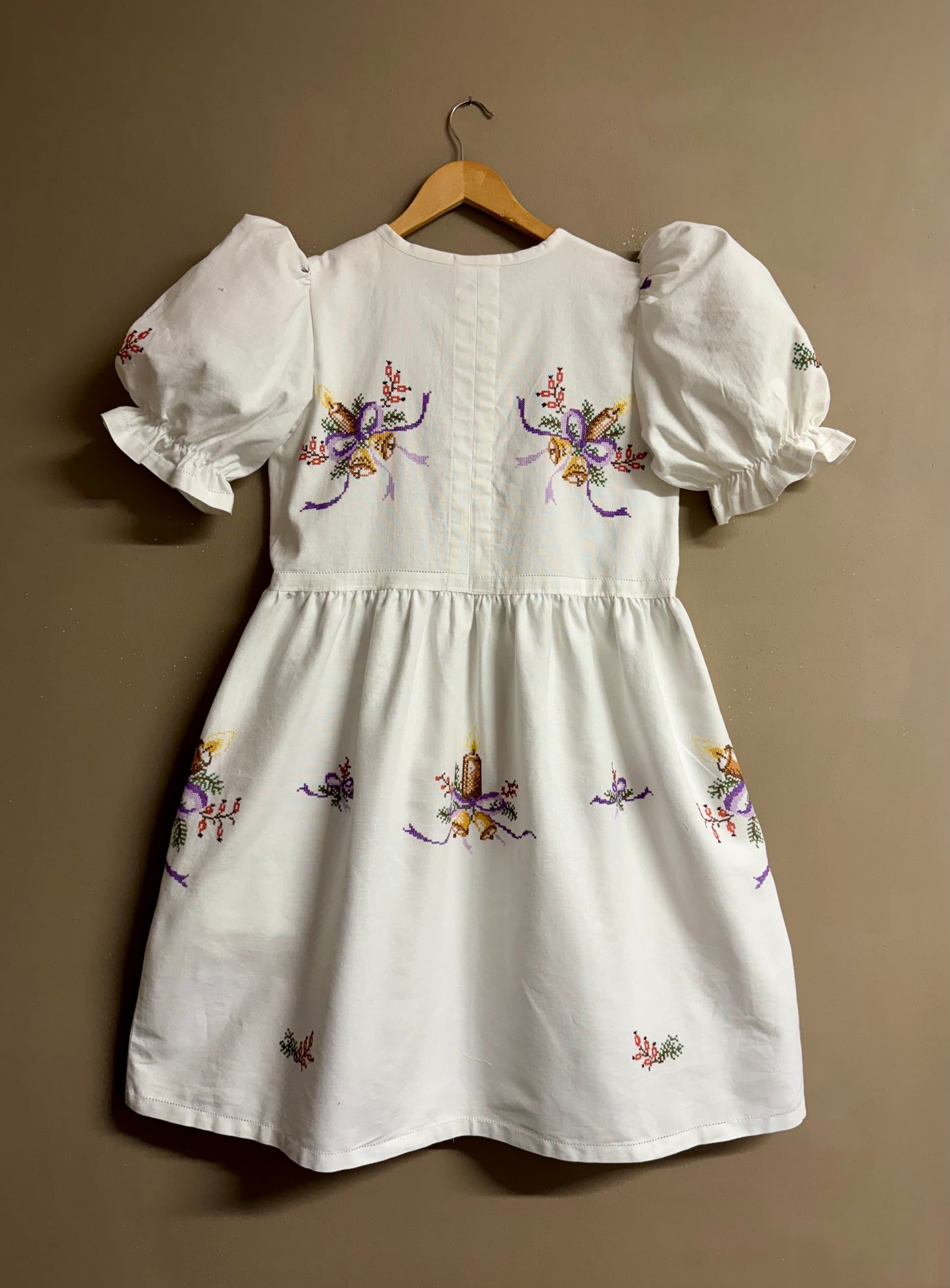 Christmas embroidery dress