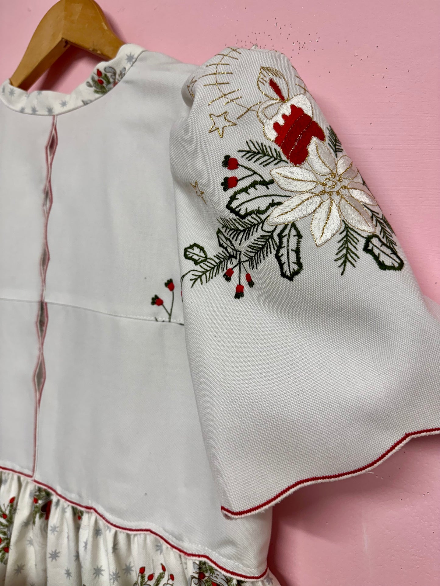 Christmas embroidery dress