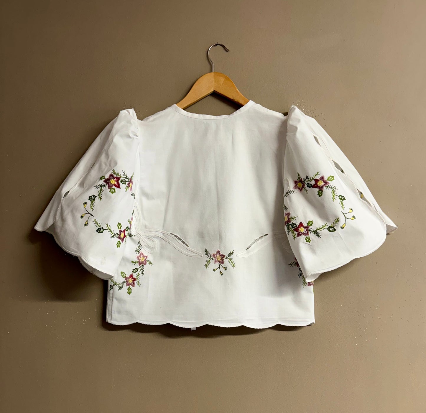 Christmas white blouse