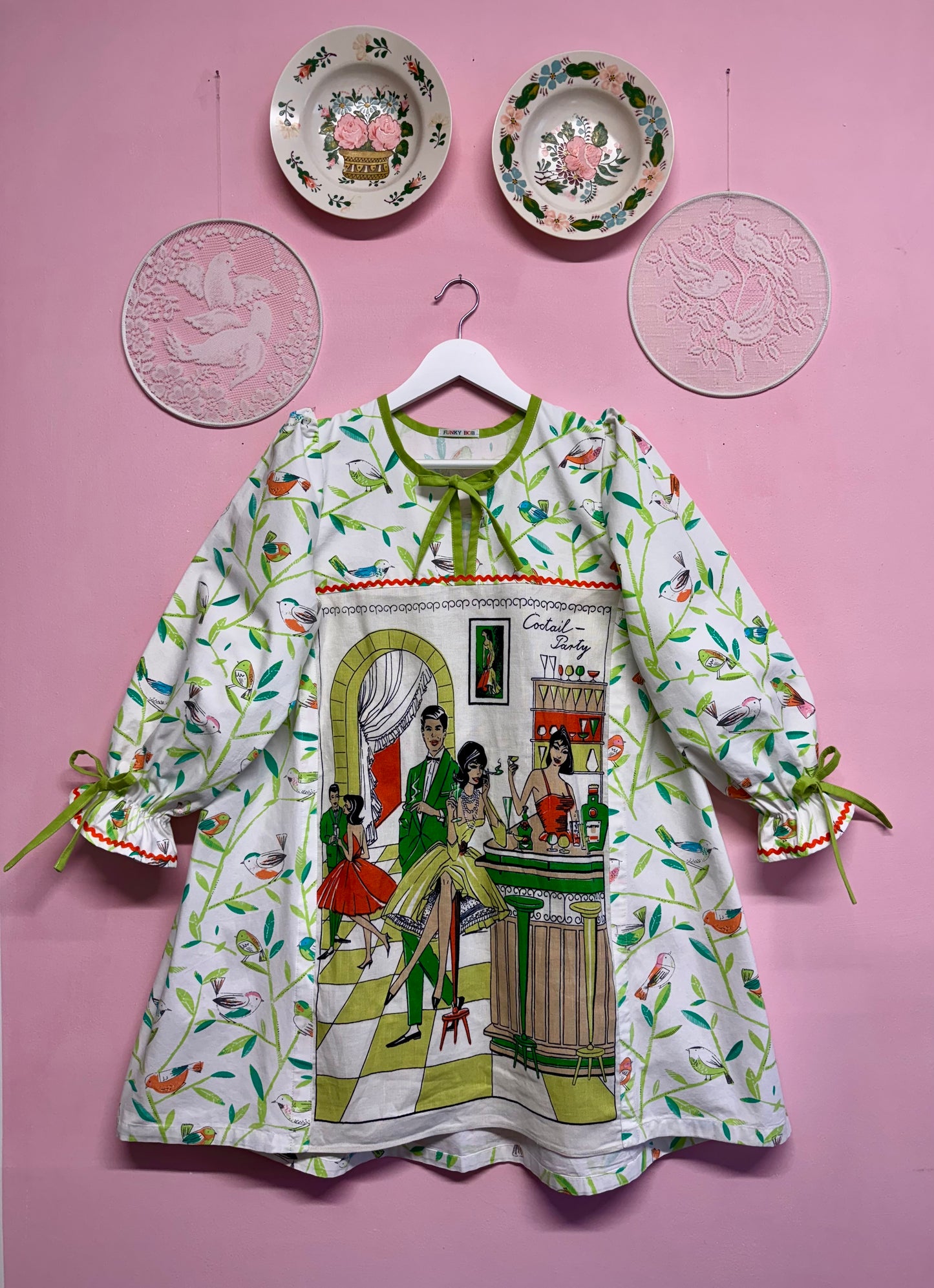 Dress with coctail party teatowel