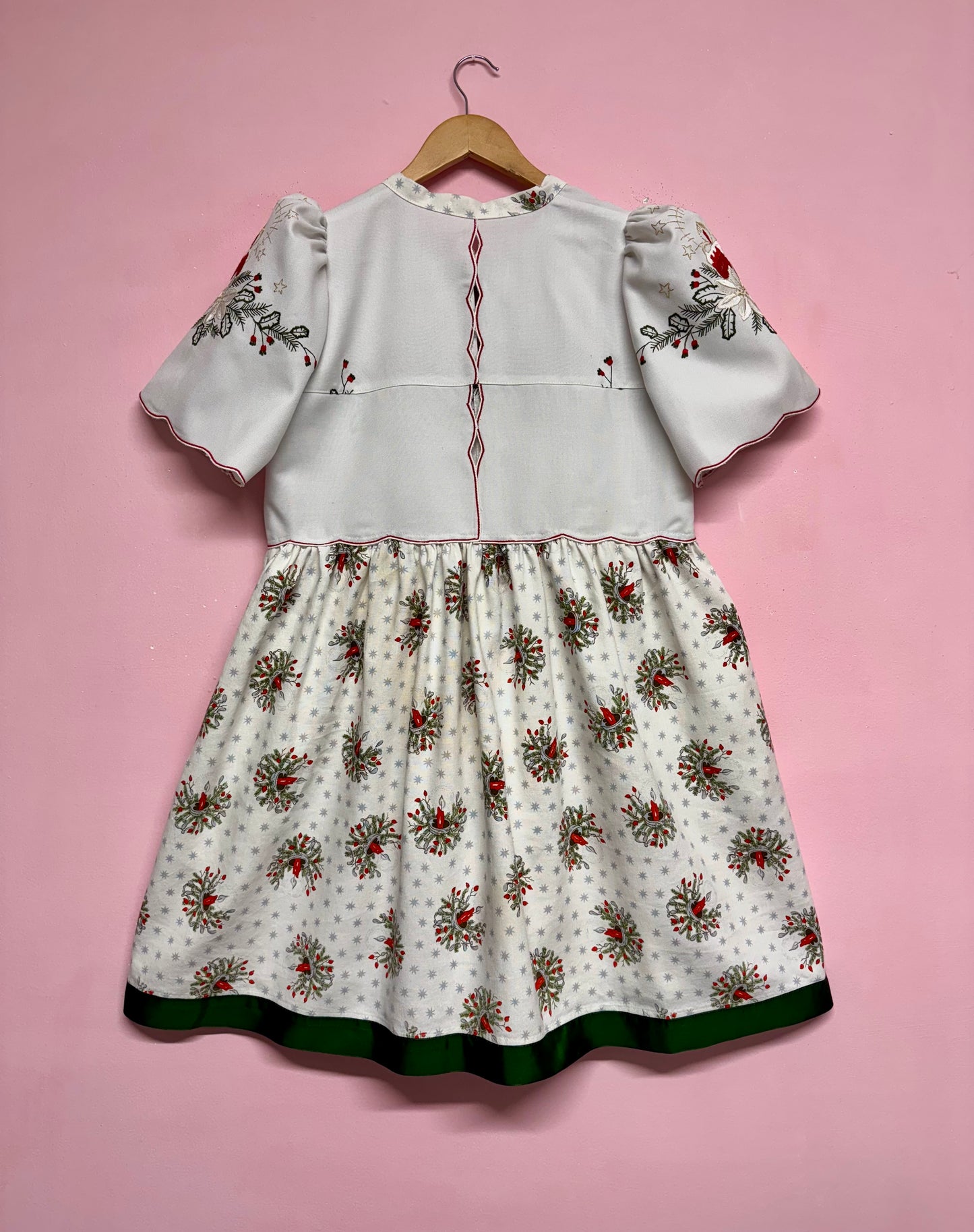 Christmas embroidery dress