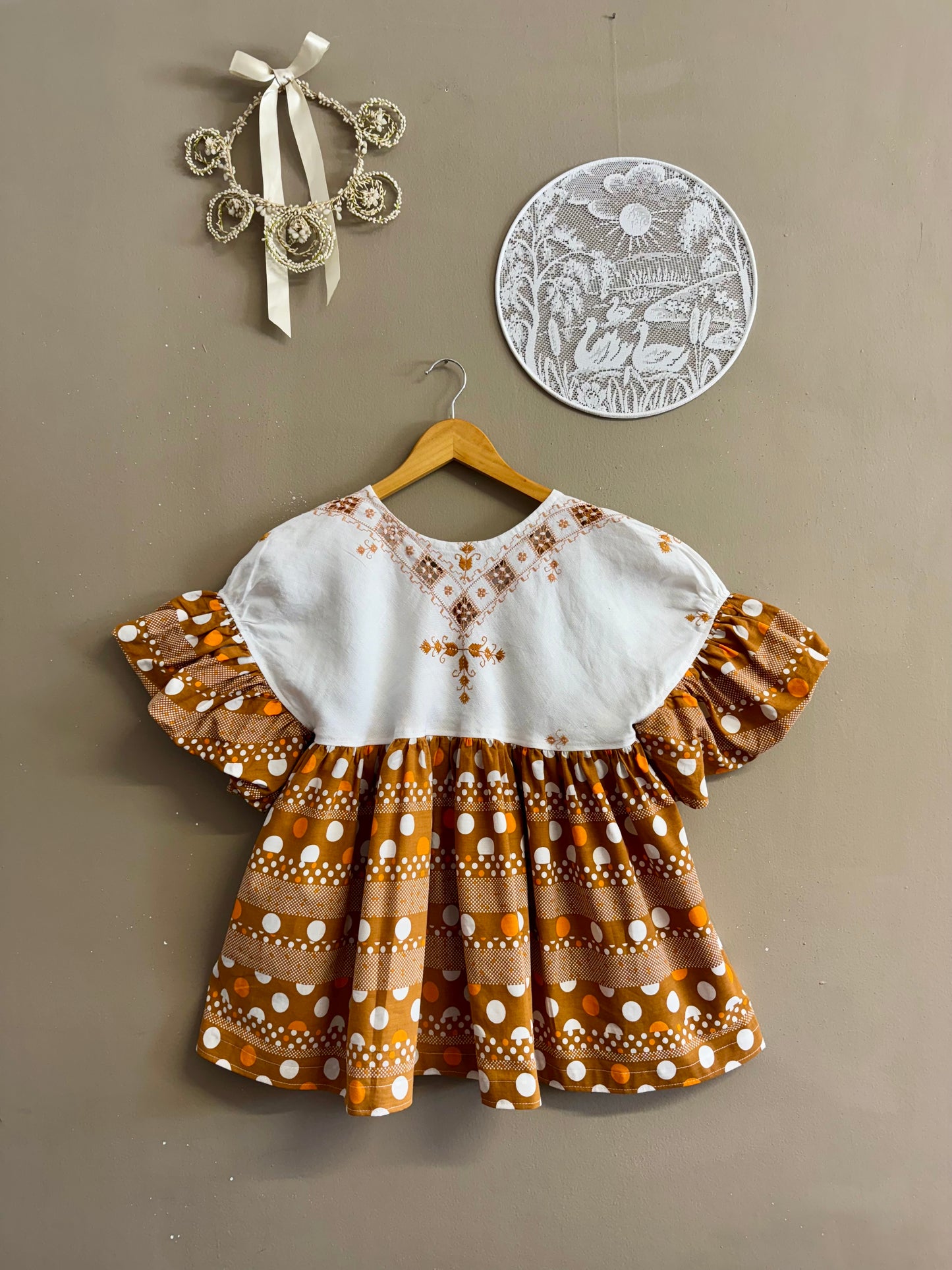 Brown dotty dress