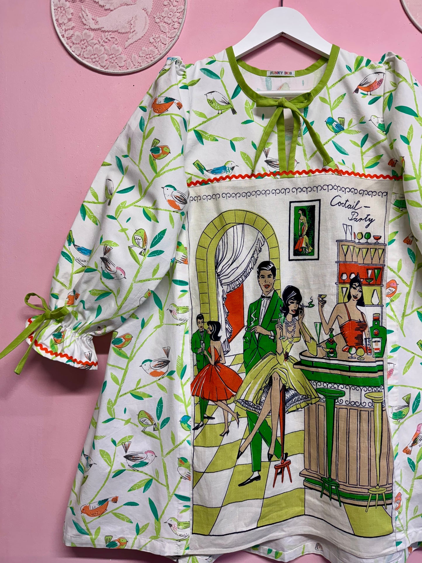 Dress with coctail party teatowel