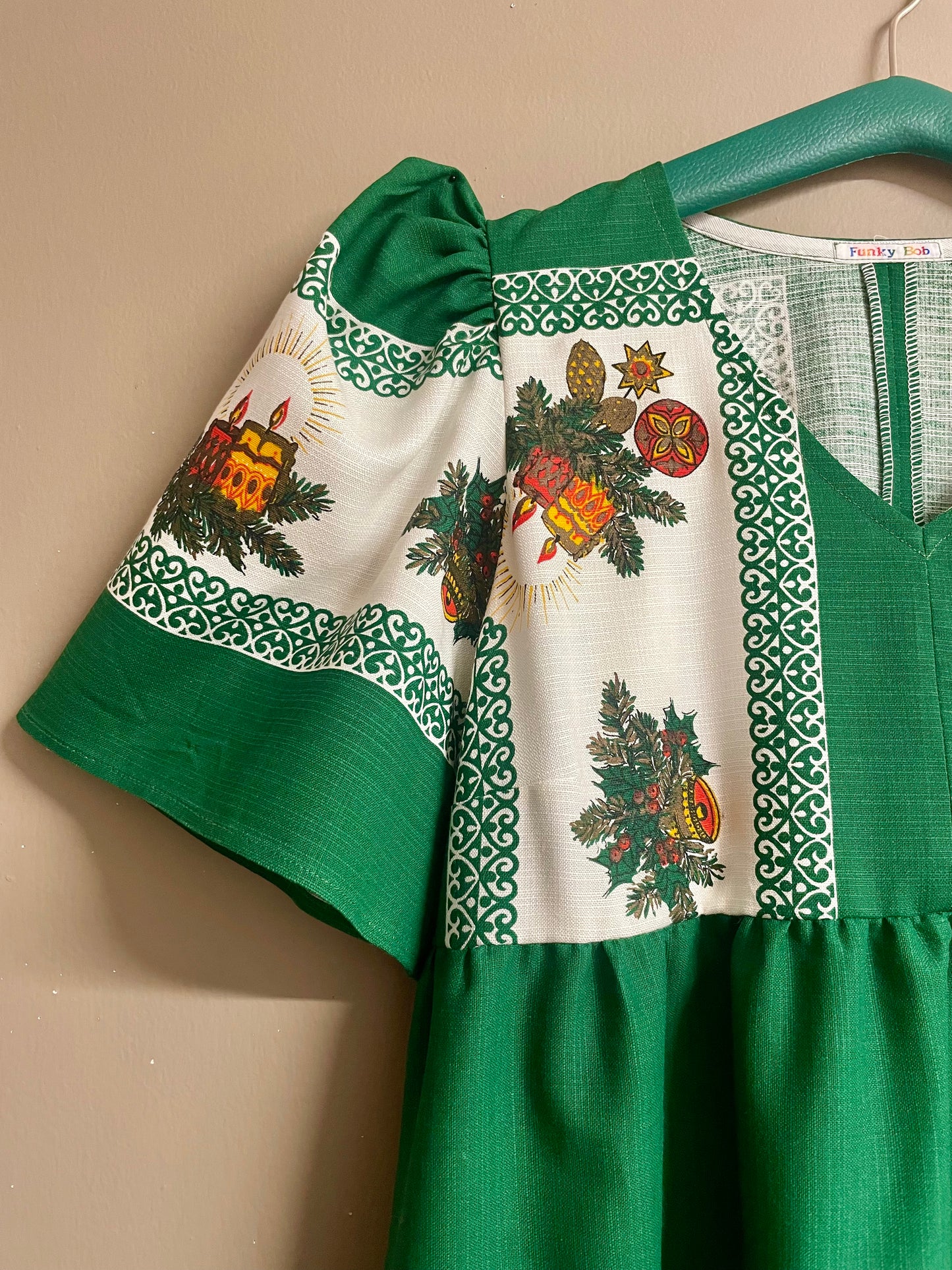 Christmas dark green dress
