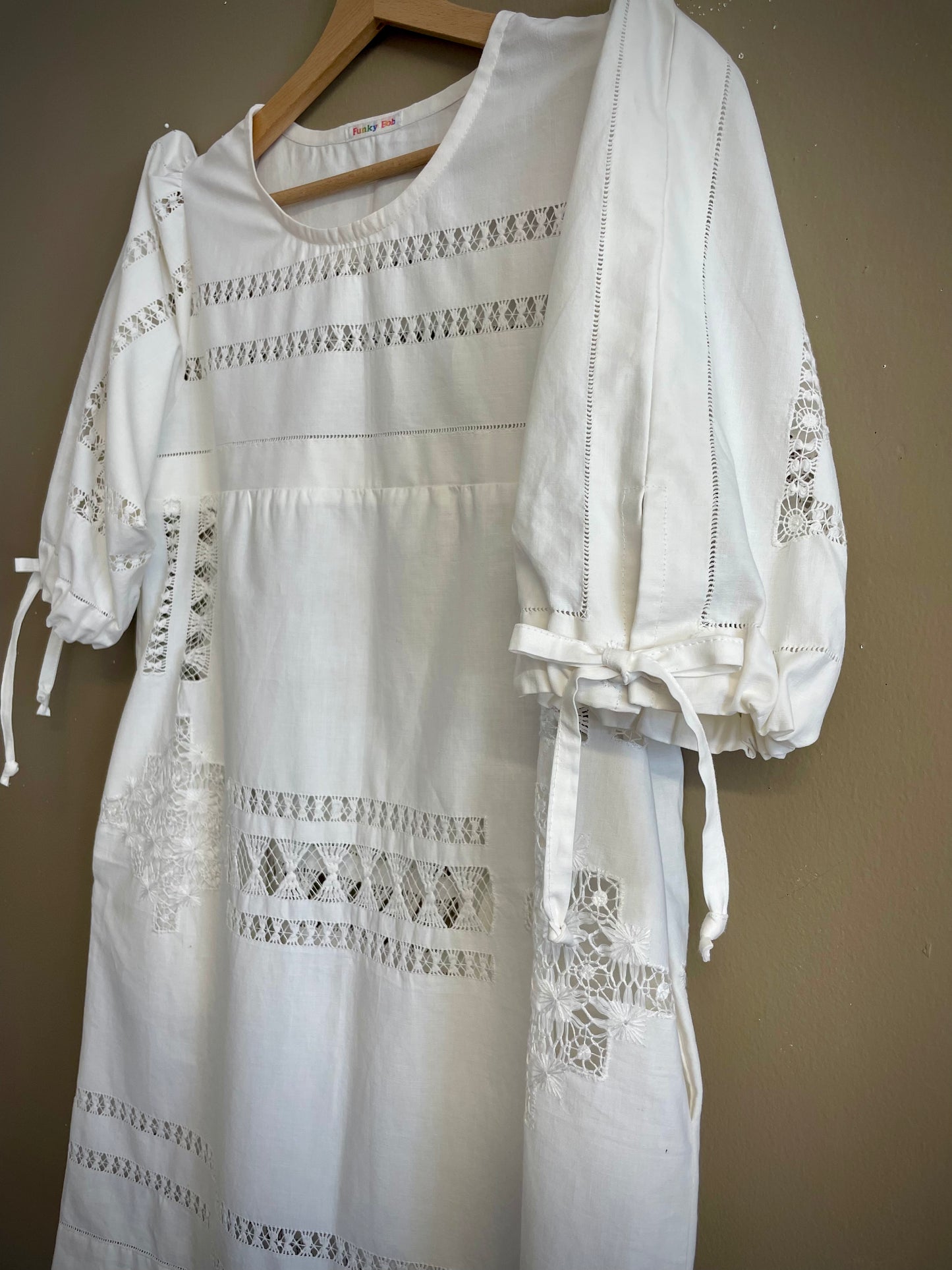 White embroidery dress