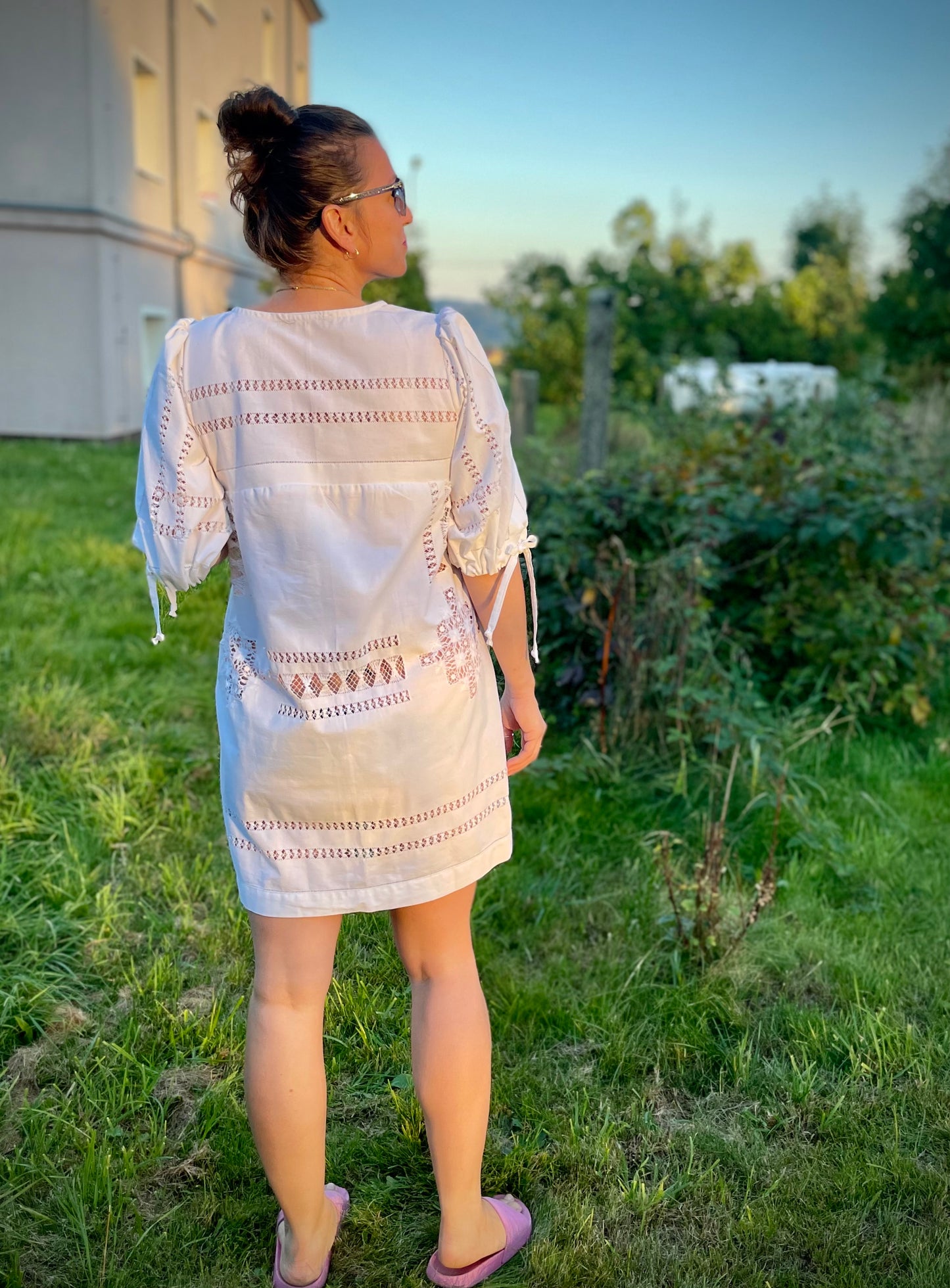 White embroidery dress