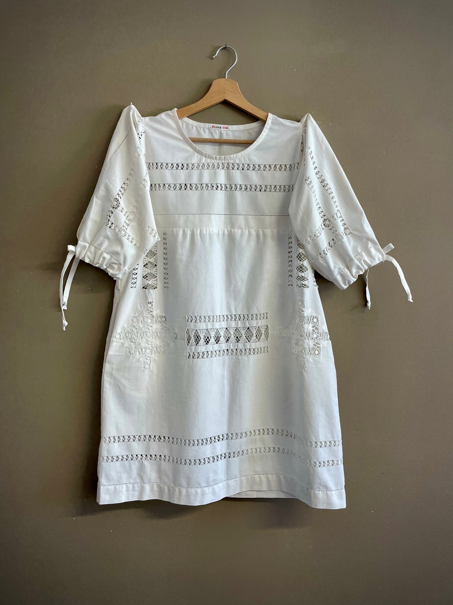 White embroidery dress