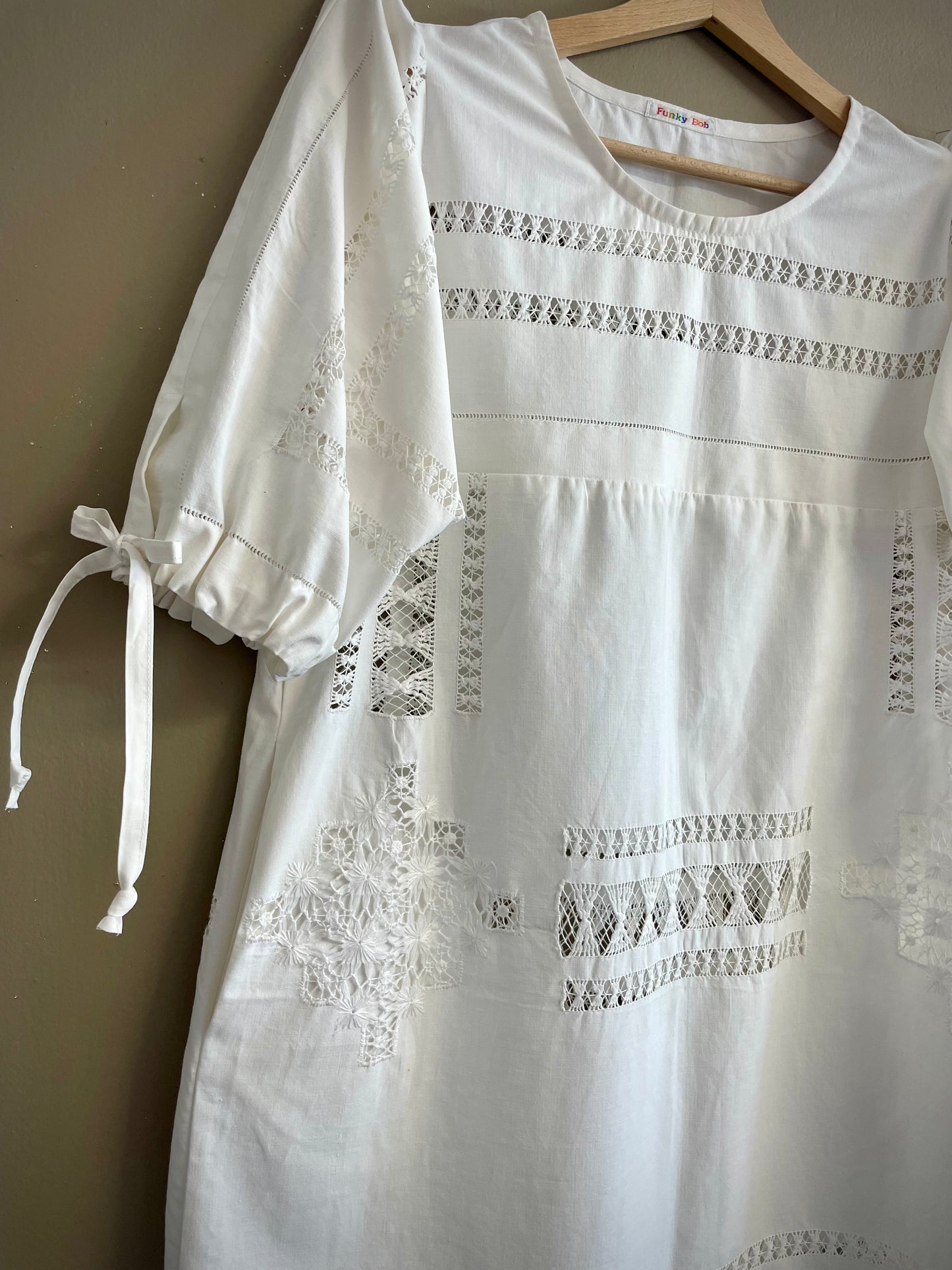 White embroidery dress