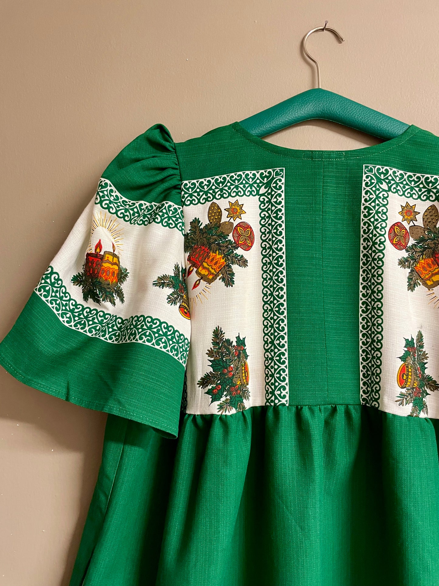 Christmas dark green dress
