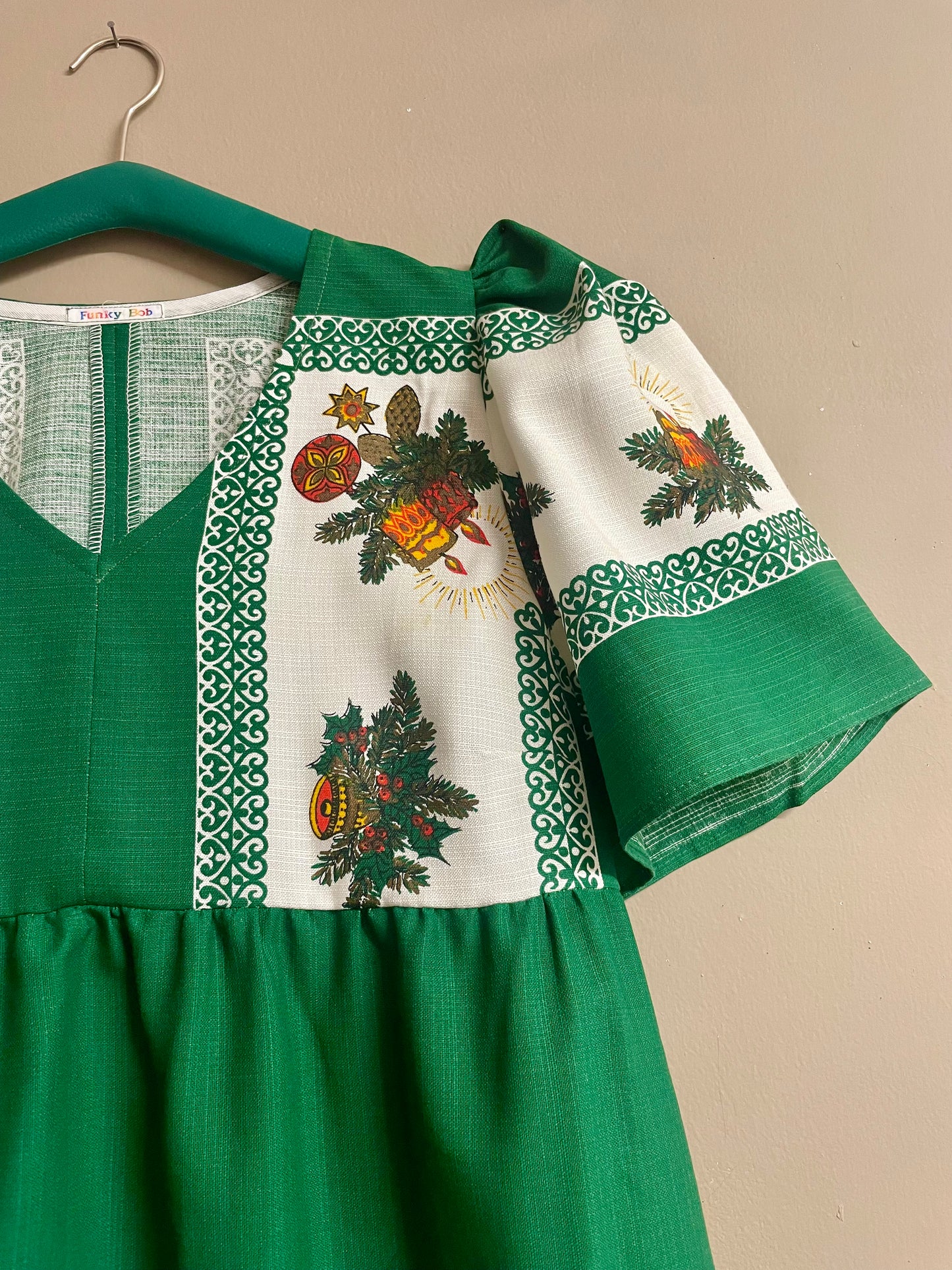 Christmas dark green dress