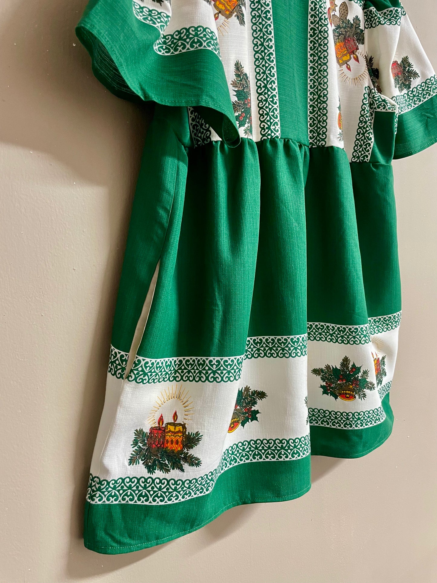 Christmas dark green dress