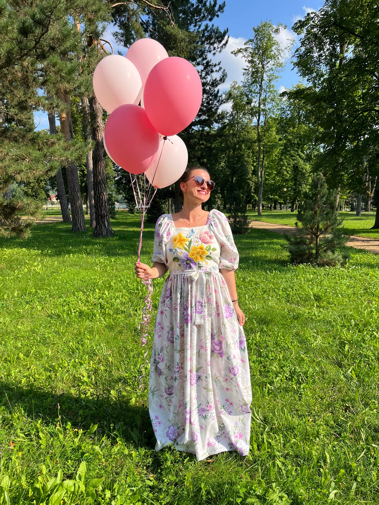 Embroidery maxi dress