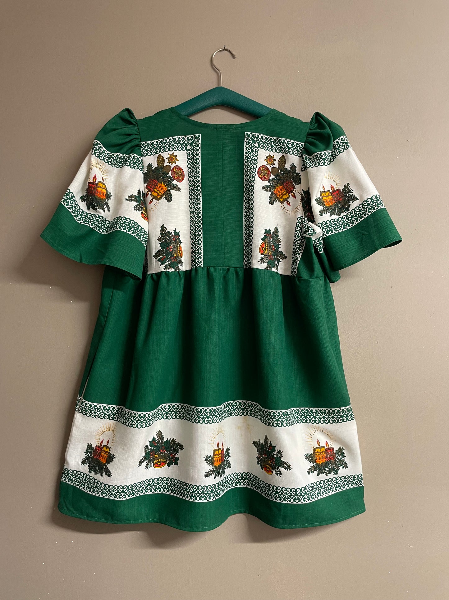 Christmas dark green dress