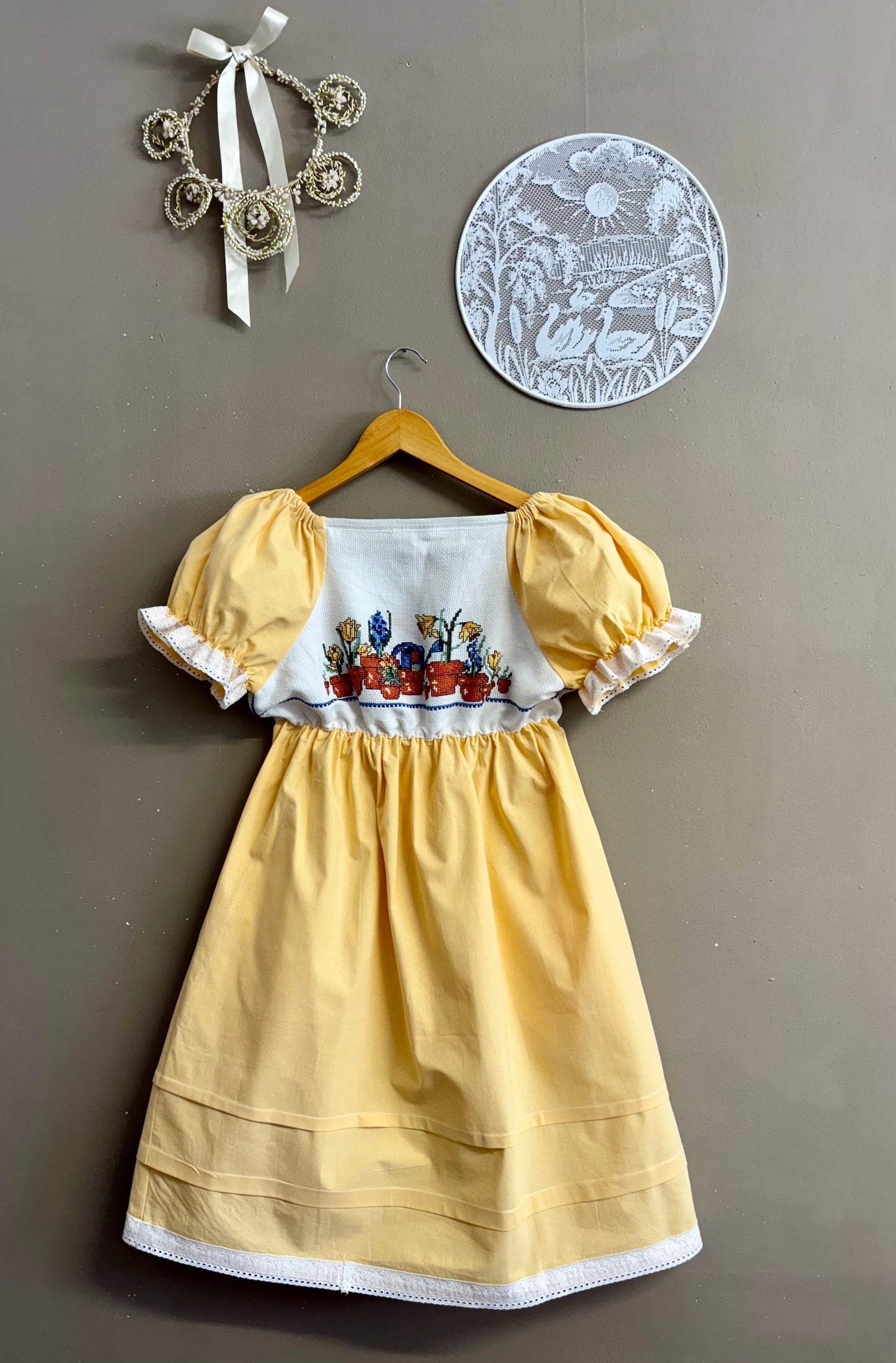 Yellow cotton dress