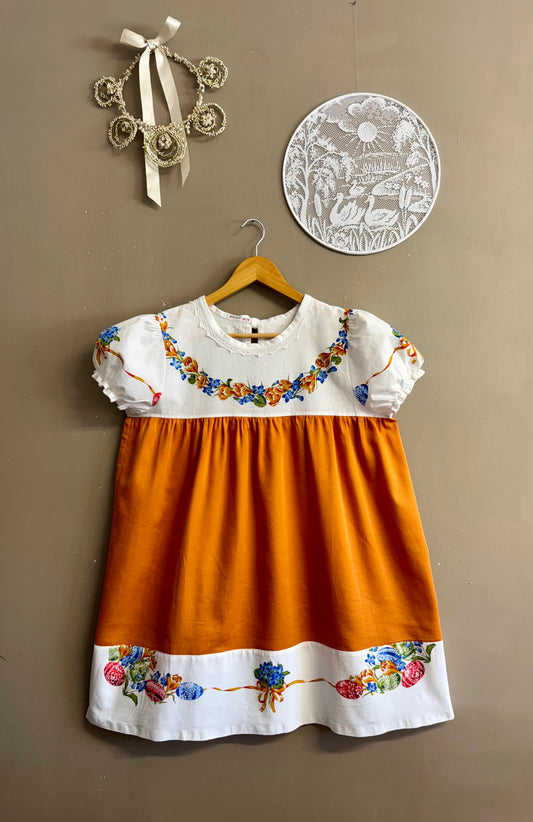 Orange short dress
