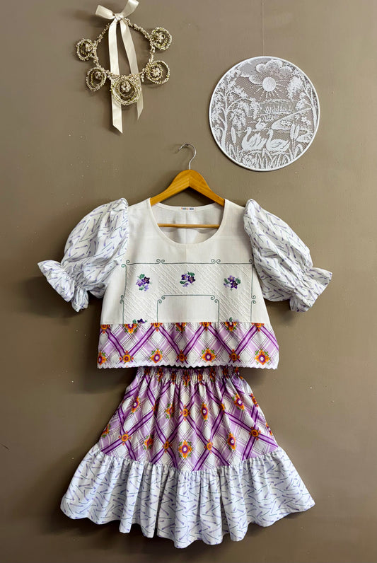 Purple retro twinset