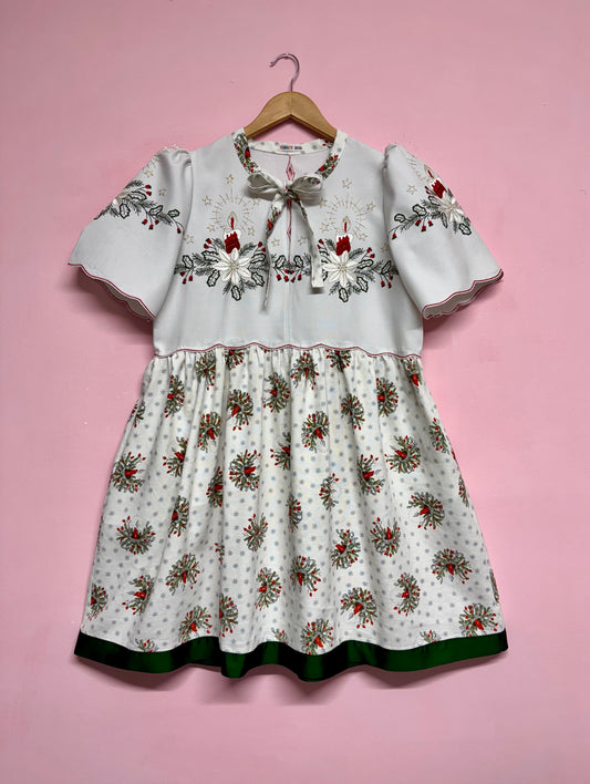 Christmas embroidery dress