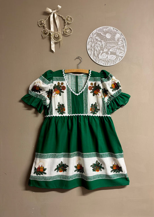 Christmas dark green dress