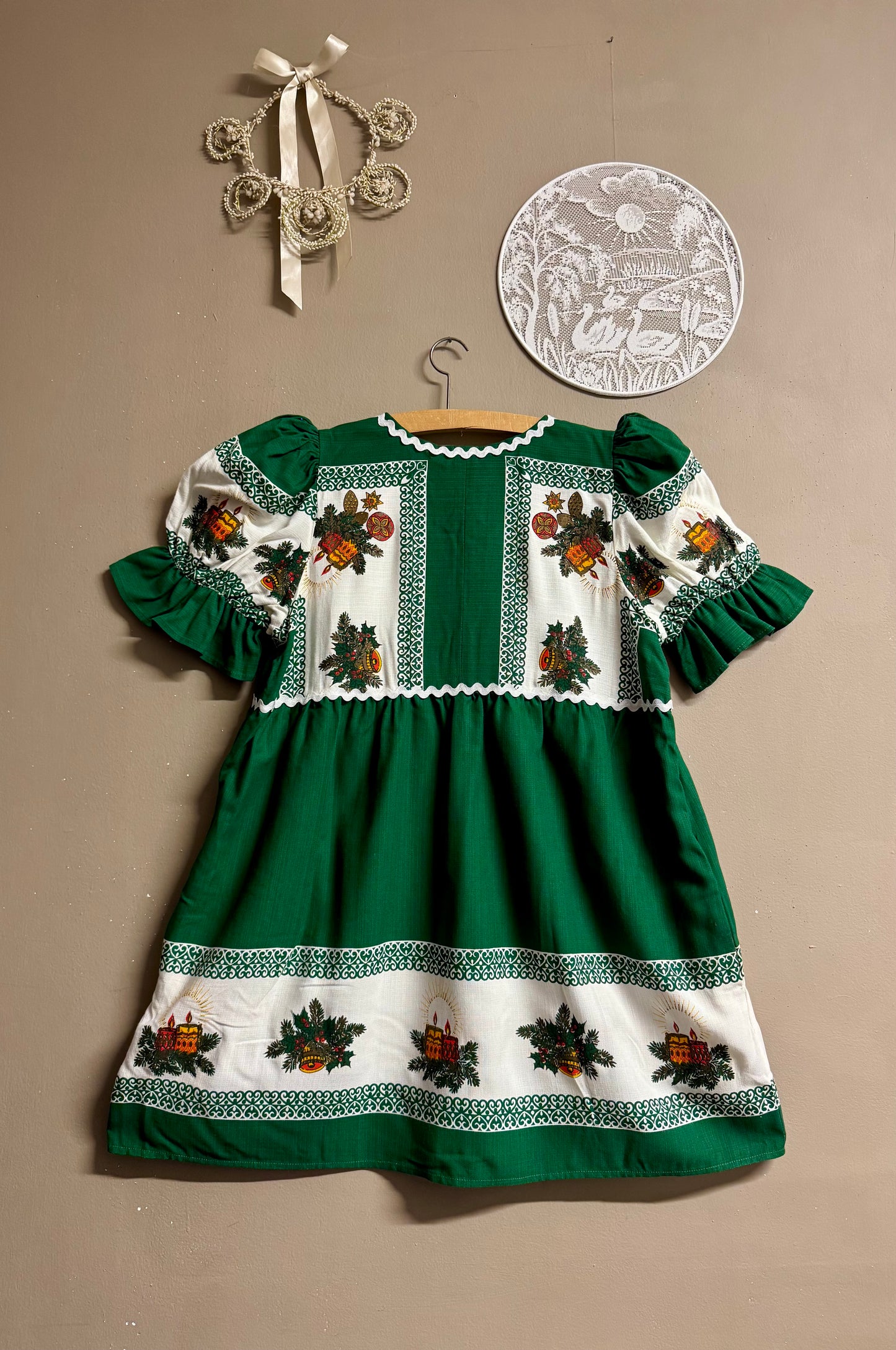 Christmas dark green dress