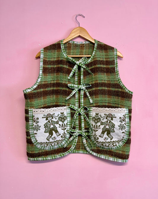 Green/brown vest