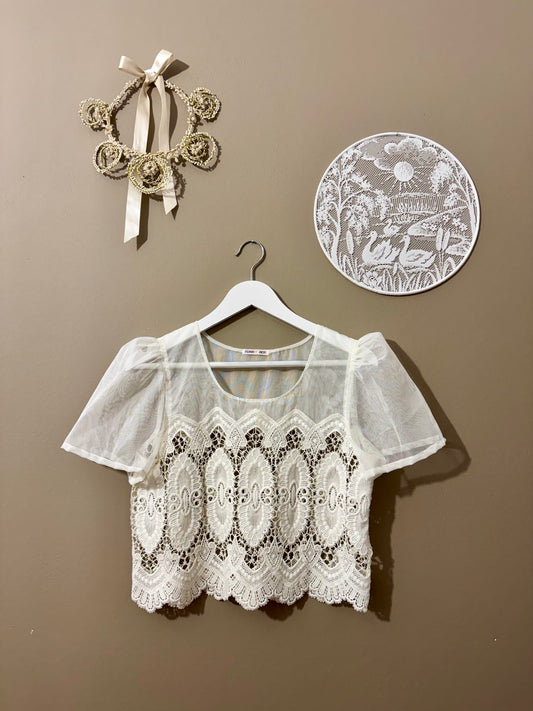 Curtain embroidery blouse