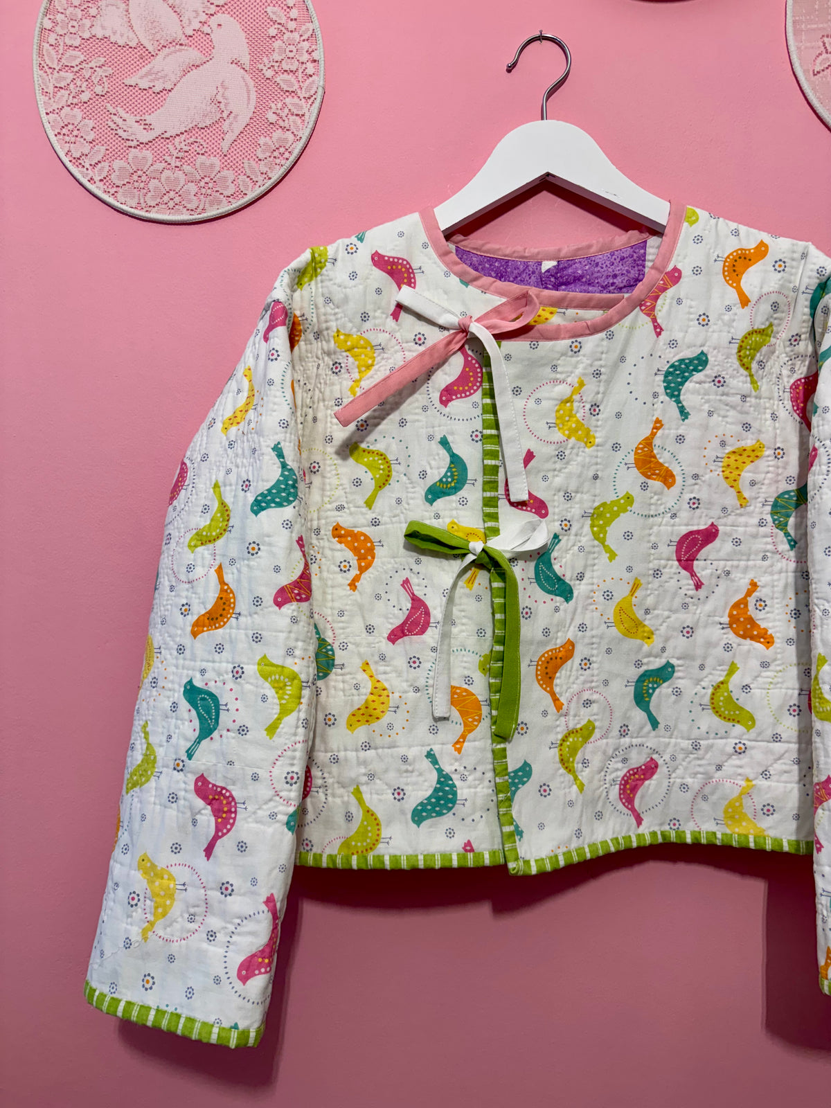 Autumn reversible patchwork jacket