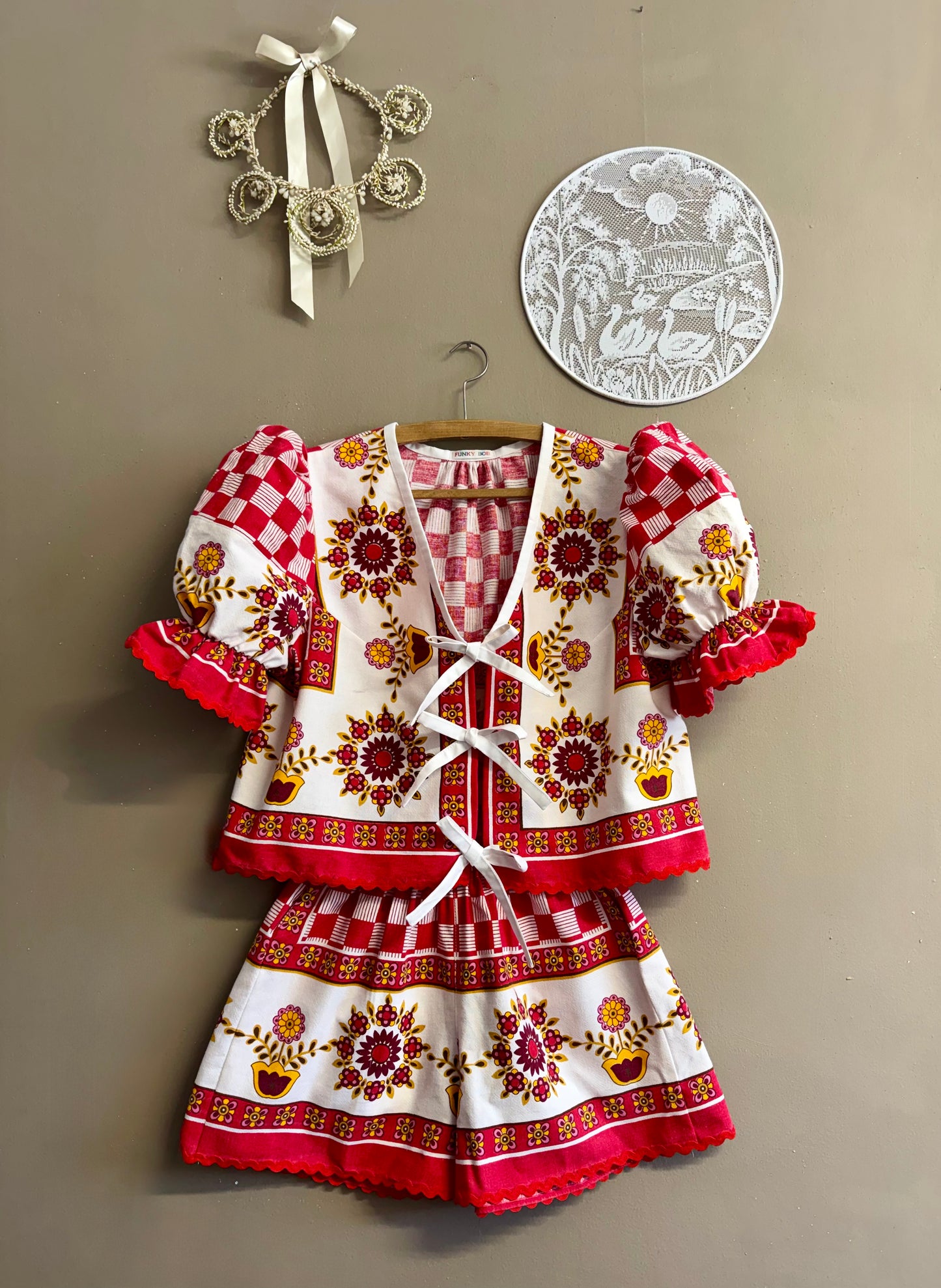 Red twinset
