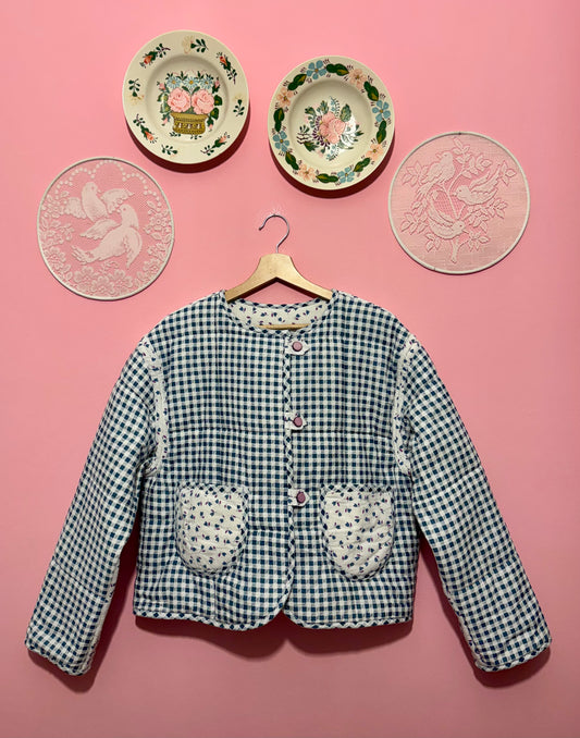 Autumn reversible white/blue jacket