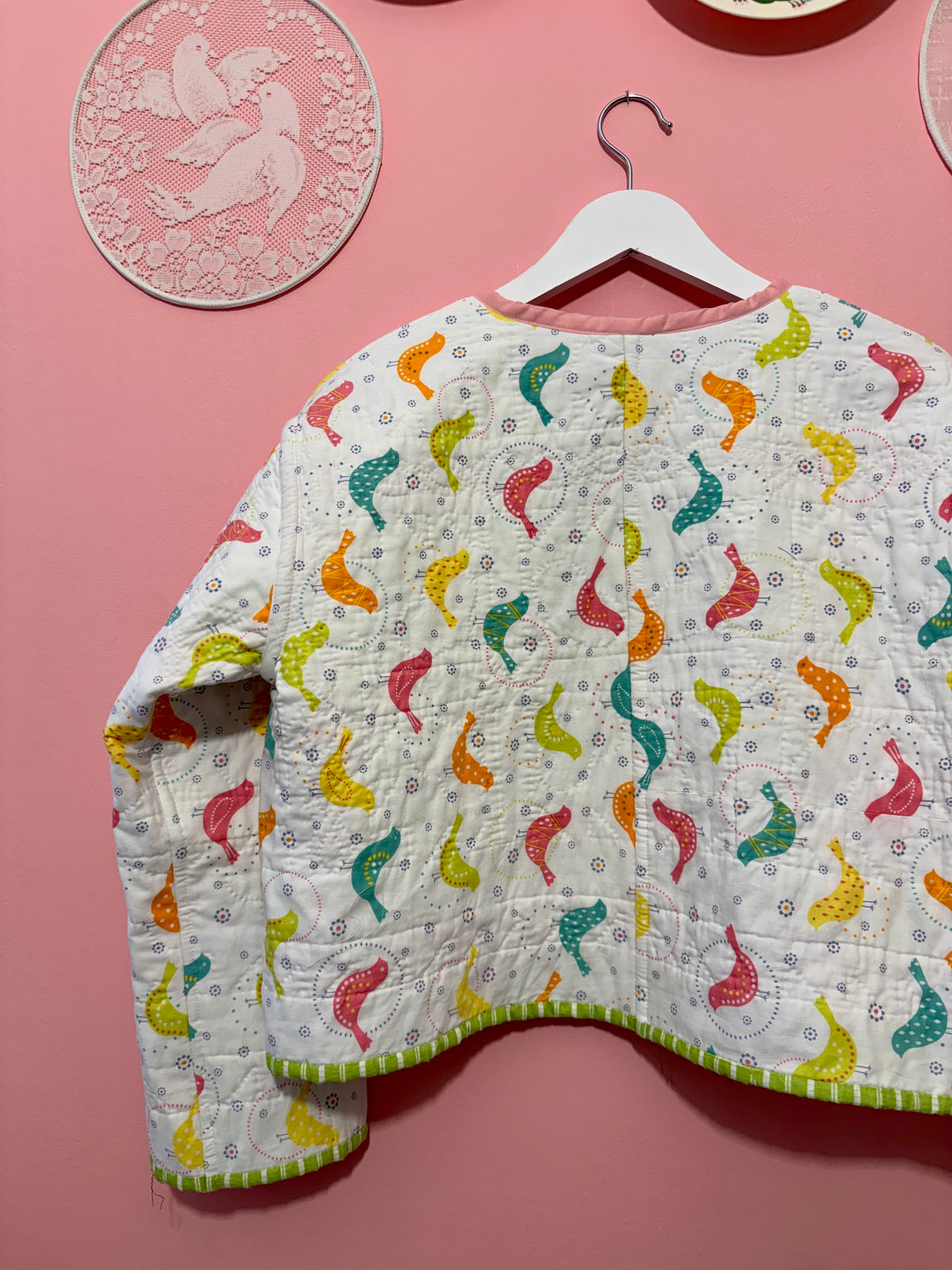 Autumn reversible patchwork jacket