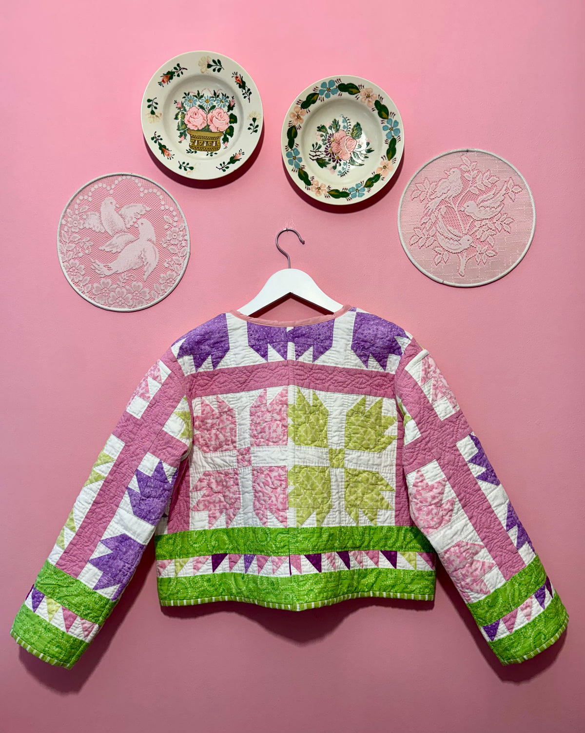 Autumn reversible patchwork jacket