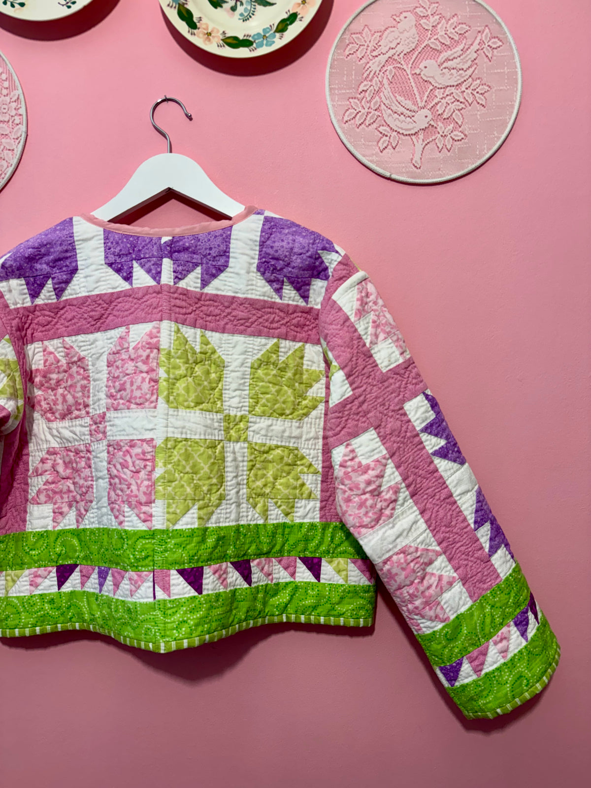 Autumn reversible patchwork jacket