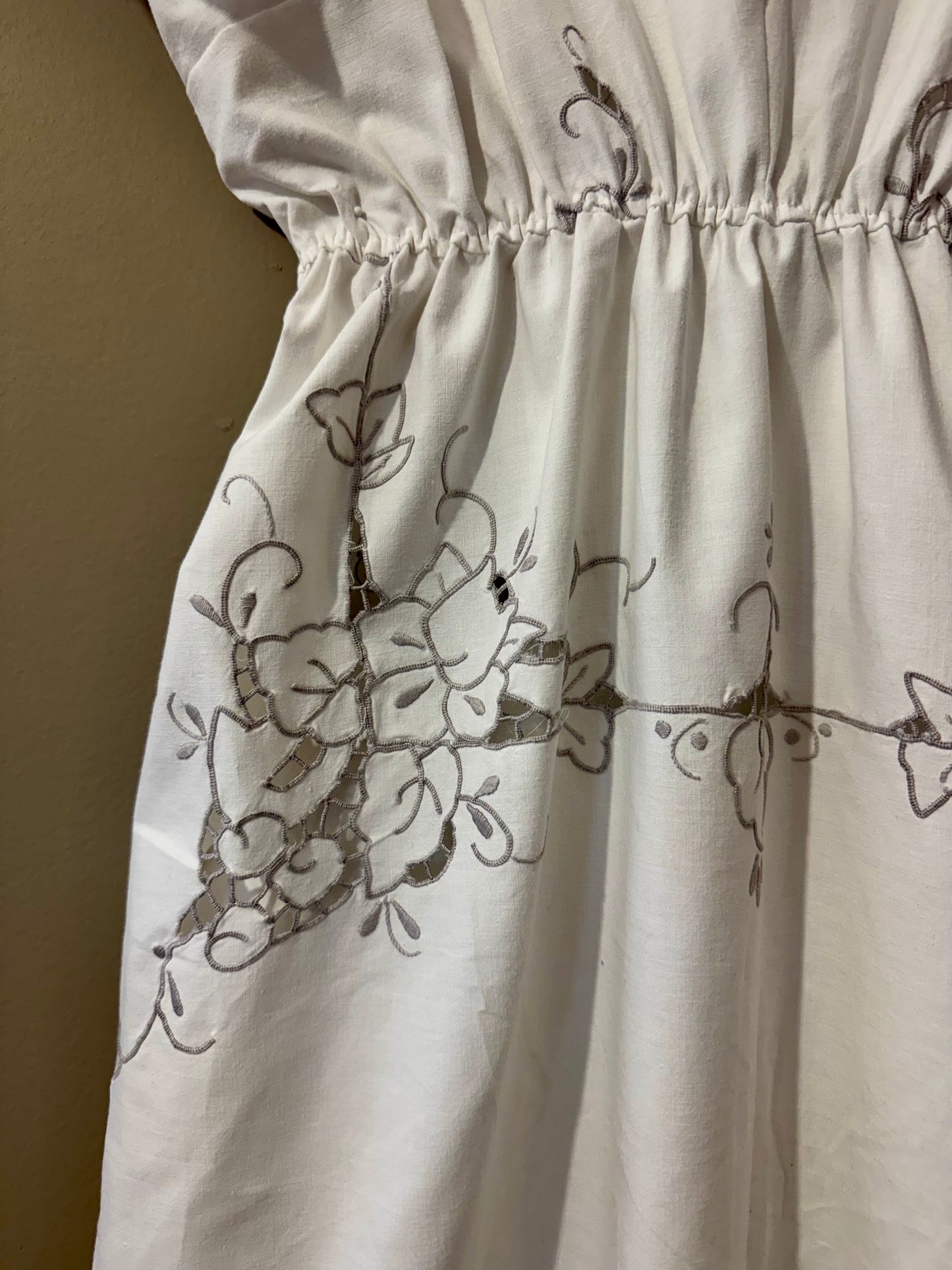 Dress with grey embroidery