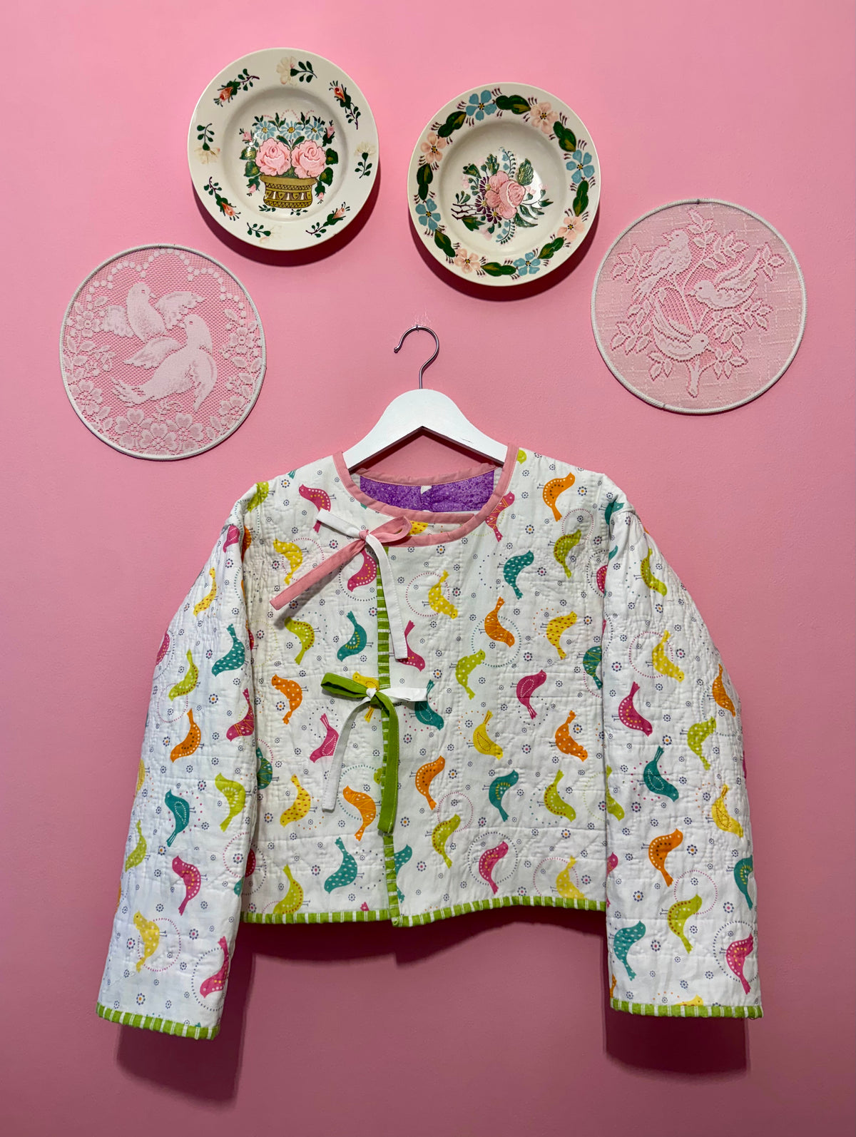 Autumn reversible patchwork jacket