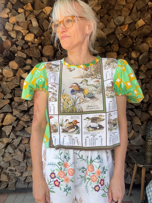 Blouse with ducks
