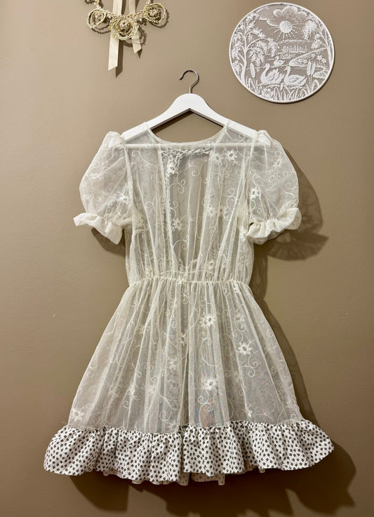 Curtain embroidery dress