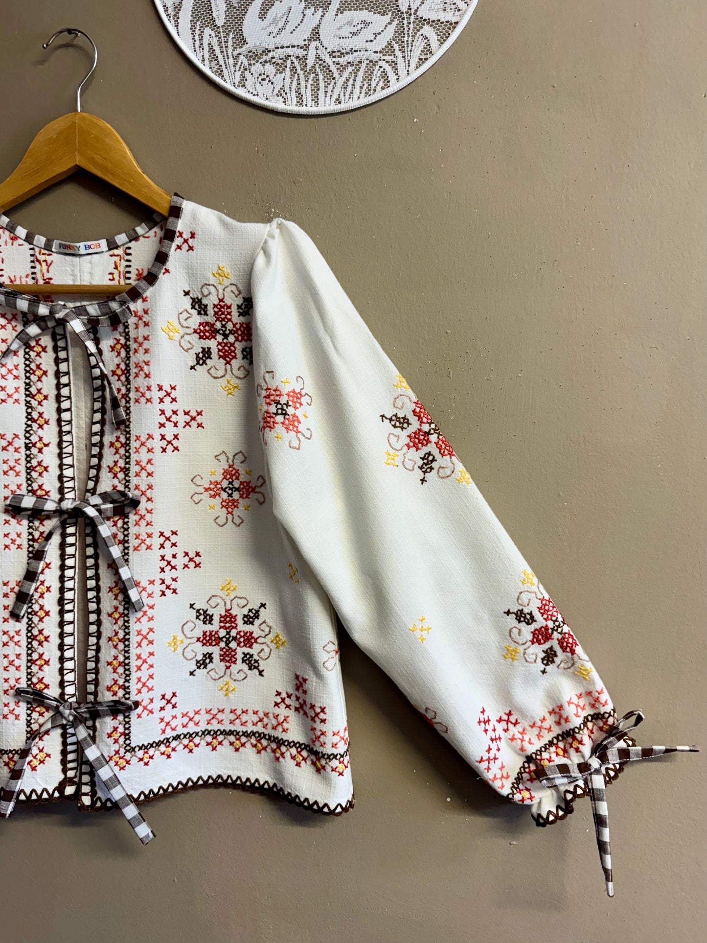 Blouse with embroidery