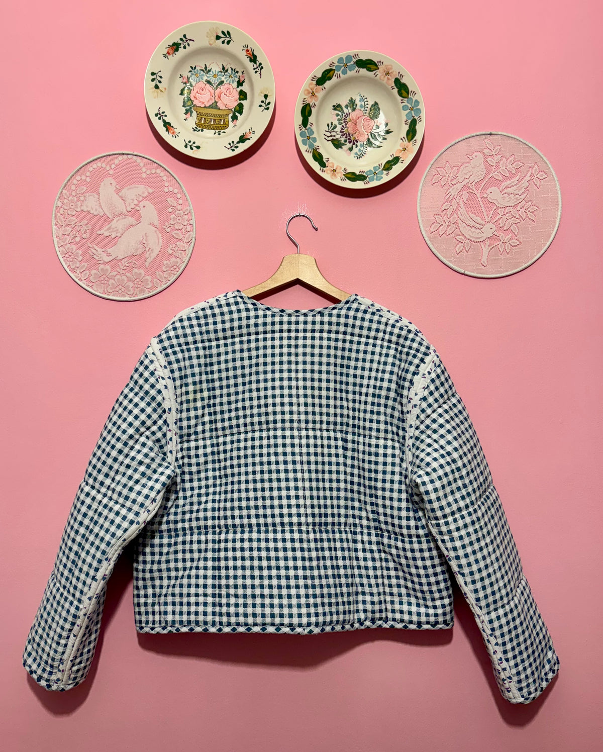 Autumn reversible white/blue jacket